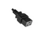 Preview: Cold appliance cable C19 to C20, 1,5mm², 16A, extension, VDE, black, length 0,50m